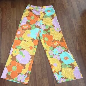 Forever 21 Floral Wide-Leg Pants - Multicolor